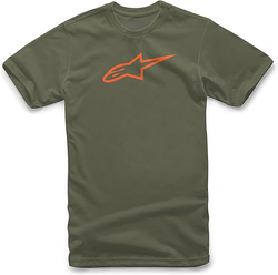 Alpinestars Ageless Classic Tee Short Sleeve T-Shirt for Men, XL, Military/Orange