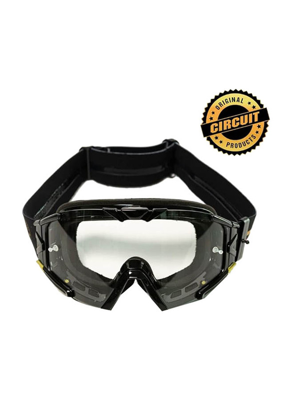 Circuit Crossbril Quantum Motocross Goggles, One Size, Black