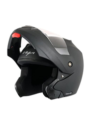 Vega Crux DX Motorcycle Flip-Up Helmet, Medium, Black