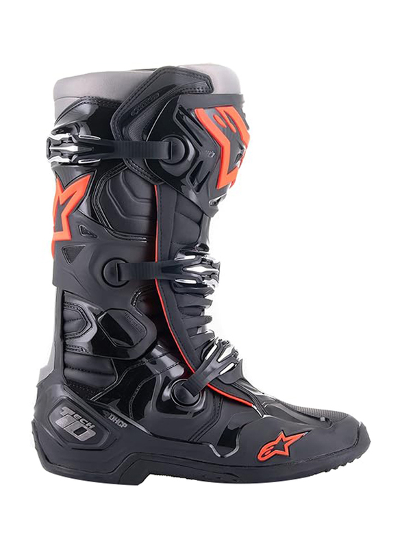 Alpinestars Tech 10 Boots, Size 9, Black/Red, 2010020-1030-9