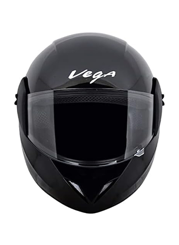 Vega Cliff Dx ISI Certified Lightweight Full Face Helmet, X-Large, Black