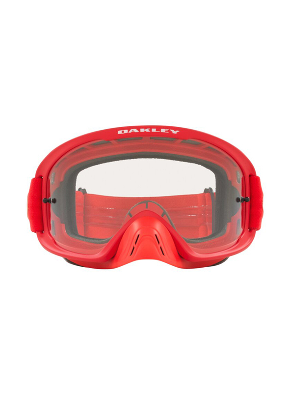 Oakley O-Frame 2.0 Pro MX Goggles, One Size, Red/Clear