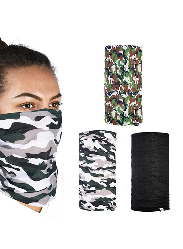 Oxford Comfy Camo Head & Neck Wear, NW123, Multicolour, 3 Piece