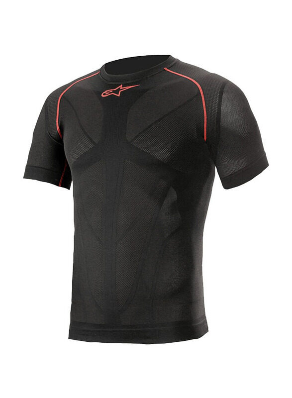 

Alpinestars S.P.A. Stars Ride Tech V2 Top Short Sleeve Summer for Men, XS/S, Black/Red