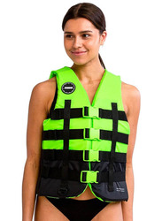Jobe 4 Buckle Life Vest, X-Large, Lime