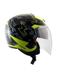 Axor Striker Cyborg Double Helmet, X-Large, Black/Neon Yellow