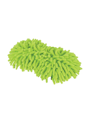 Oxford Microfibre Noodle Sponge Fluo Wash & Wax, Mitts Green