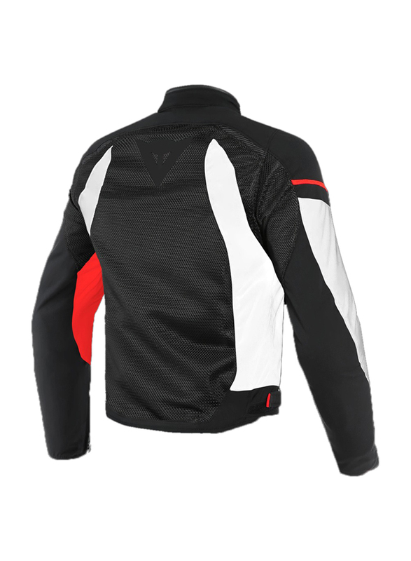 Dainese Air Frame D1 Tex Jacket, Size 44, Black/White/Fluo-Red