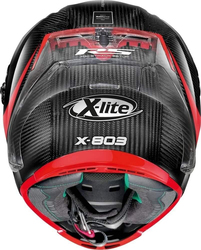 Nolan X-Lite RS Ultra Carbon 013 Hot Lap Racing Helmet, Medium, X-803, Red/Black