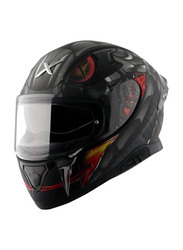 Axor Apex Venomous DV Full Face Dull Helmet, Medium, Black/Grey