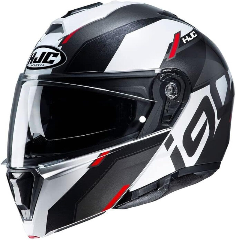 

Hjc i90 Aventa Street Motorcycle Helmet, Large, Black/White