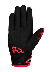 Ixon Ixflow Knit Textile Motorcycle Summer Gloves, Medium, 300101031-1058-M, Black/Red