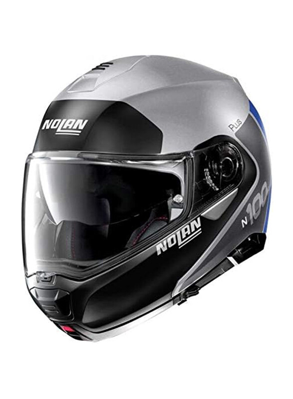 

Nolan Plus Distinctive N-Com 030 Flip-Up Flat Helmet, N100-5, Silver, X-Large