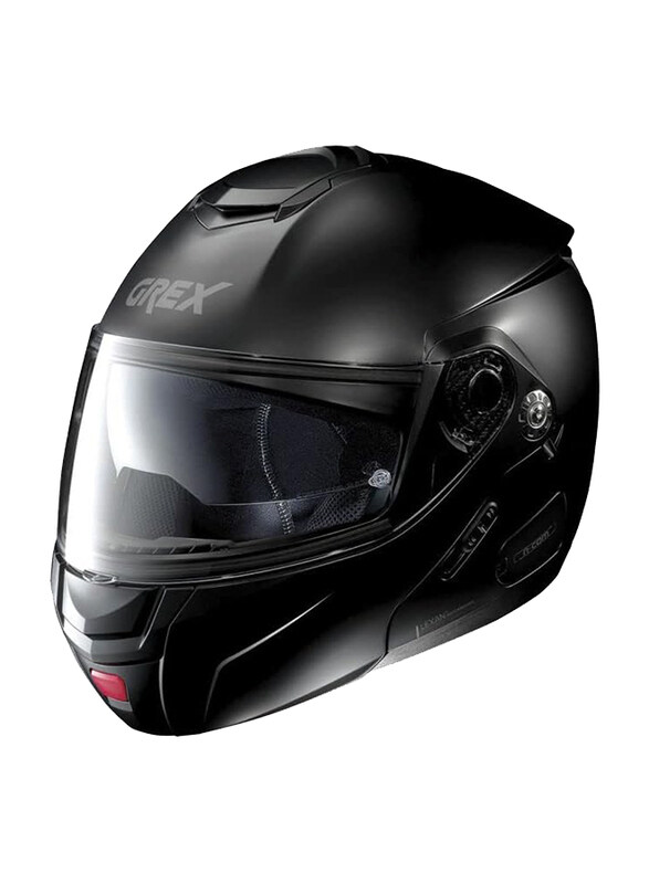 

Nolangroup Spa Grex N-Com Flat Helmet, G9.2-KINETIC-02, Black, Medium