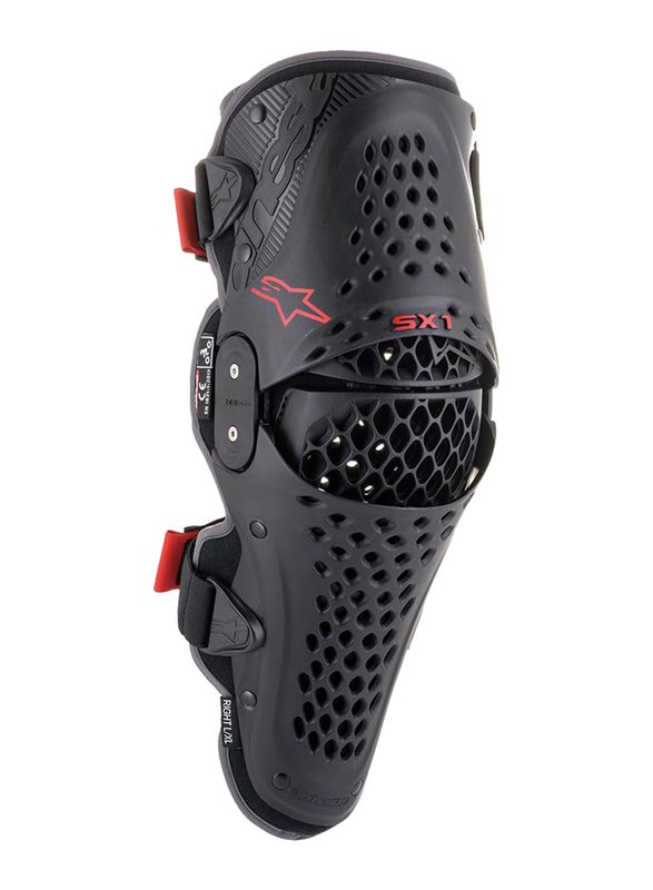 Alpinestars Youth SX-1 Knee Protector, L/XL, Black/Red