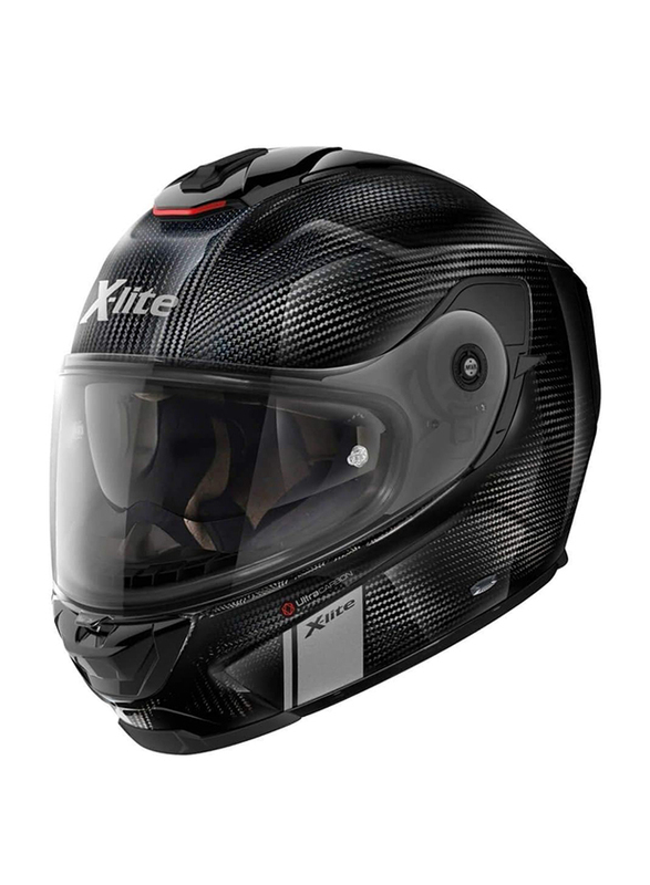 Nolan X-Lite Ultra Carbon Modern Class Com Motorcycle Helmet, Carbon Black, Large
