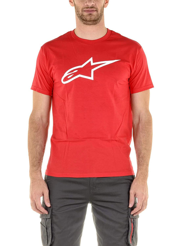 Alpinestars S.P.A. Ageless Classic Tee T-Shirt for Men, Medium, Red/White