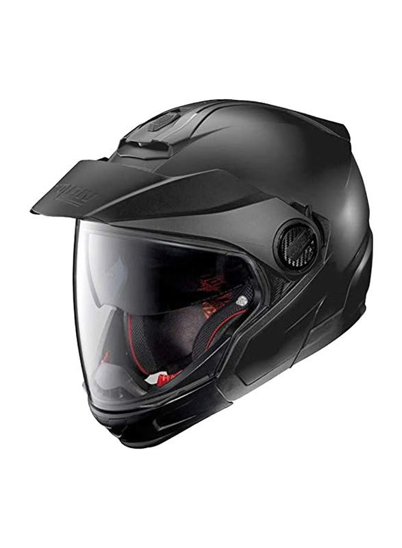 Nolangroup Spa Classic N-Com Flat Helmet, N40-5GT, Black, Large