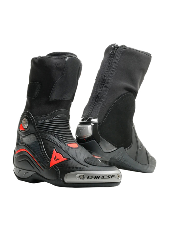 Dainese Axial D1 Air Boots, Black/Flourocent Red, Size 48