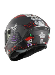 Axxis Draken S Horrorland A2 Helmet, Large, Ff112D, Matt Titanium