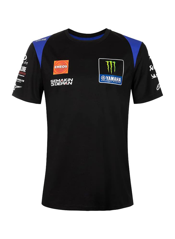 Valentino Rossi VR 46 Replica Yamaha Monster Team 2022 T-Shirt for Men, L, Black