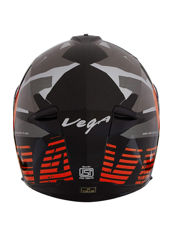 Vega Ryker D/V Camo Helmet, Medium, Black/Orange