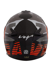 Vega Ryker D/V Camo Helmet, Medium, Black/Orange