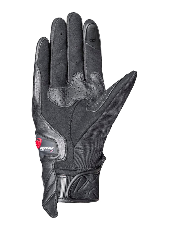 Ixon RS Spliter MX Text/Leather Gloves, Large, 300111055-1001-L, Black