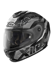 Nolan X-Lite X-903 Ultra Carbon N-Com 55 Barrage Full Face Helmet, Silver, Medium