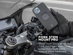 Qudlk Motorcycle Fork Stem Mount Pro, One Size, QLM-FSM-PRO, Black