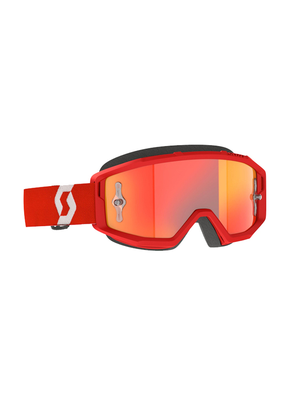 Scott Primal Orange Chrome Works Goggle, Red/White