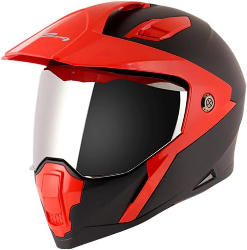 

Vega Mount DC-E Motocross Helmet, Medium, Orange/Black