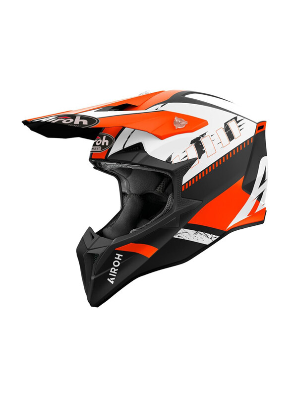 

Airoh Wraaap Feel Motocross Helmet, Small, Orange