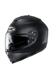 HJC C70 Solid Semi Flat Helmet, Large, C70-SOL-SFBLK-L, Black