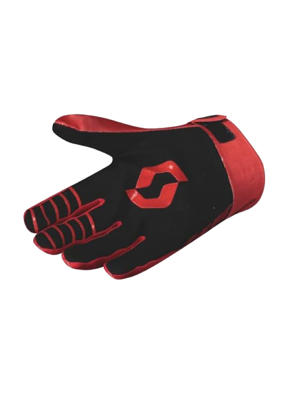 Scott 450 Angled Motocross Gloves, Large, Black/Red