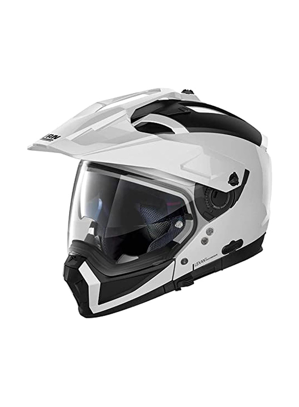 Nolan N70-2X Classis N-Com 005 Convertible Motorcycle Helmet, White, Large