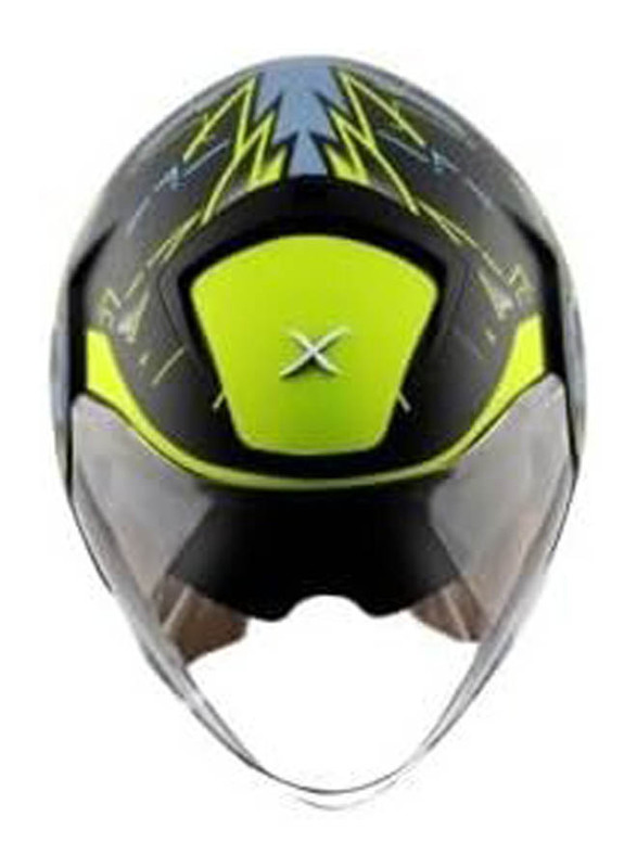 Axor Striker Cyborg Double Helmet, Large, Black/Neon Yellow