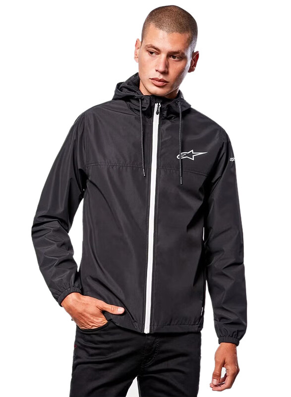 

Alpinestars S.P.A. Treq Windbreaker Windproof Jacket for Men, Medium, Black/White