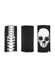 Oxford Comfy Skeleton Head & Neck Wear, Black/White, 3 Piece