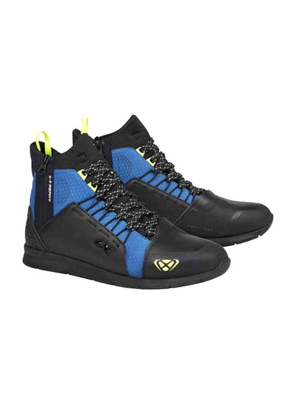 

Ixon Freaky Waterproof Motorcycle Shoes, Black/blue/jaune, Size 45