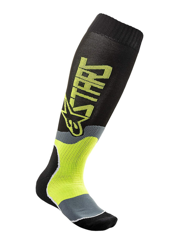 

Alpinestars Youth Mx Plus-2 Socks, Medium/Large, Black/Yellow Fluo