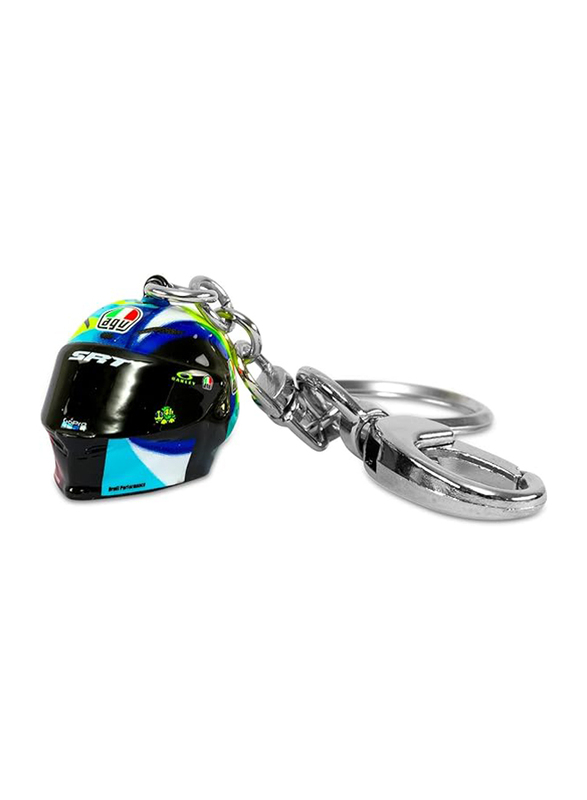 Valentino Rossi Vr46 Sun & Moon Replica Helmet Key Ring, Multicolour