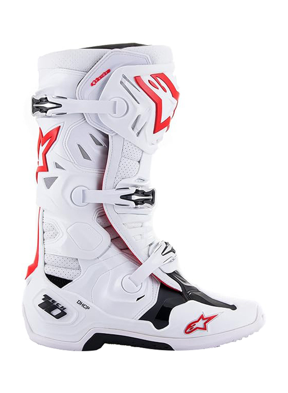 Alpinestars Tech 10 Supervented Boots, Size 9, White/Red