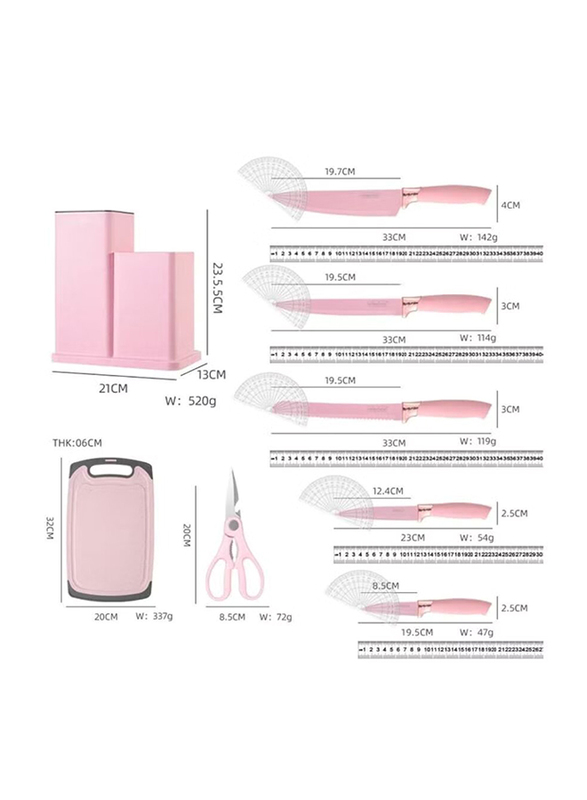 VAV 19-Piece Kitchen Gadget Set, Pink