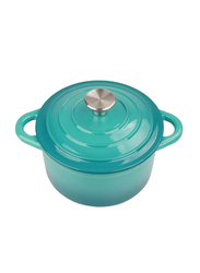 VAV 21.5cm Non-Stick Enamelled Cast Iron Dutch Oven Casserole, Blue