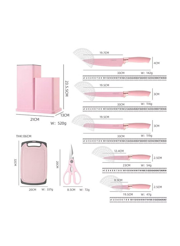 

VAV 19-Piece Kitchen Gadget Set, Pink