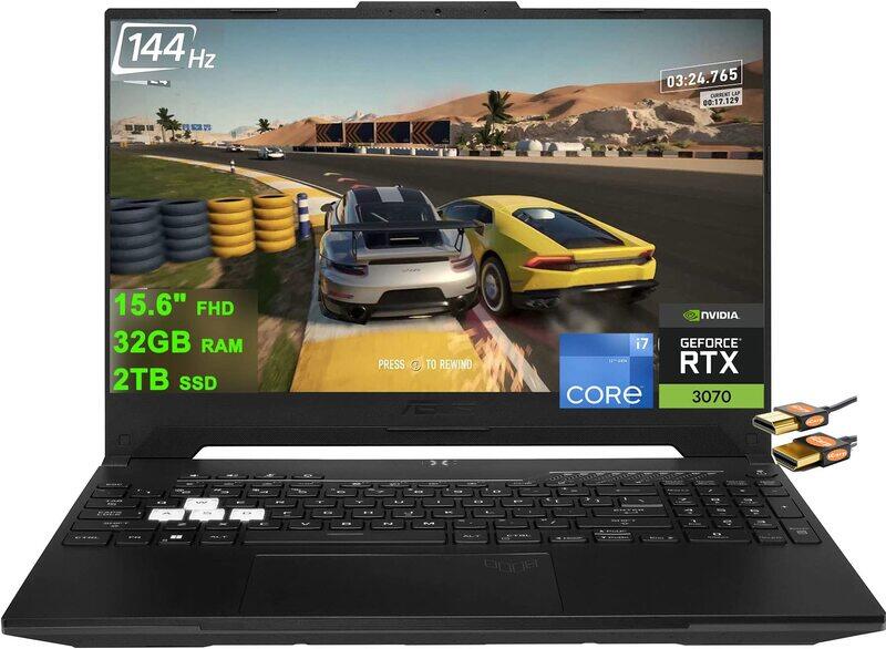 

Asus TUF Dash F15 Gaming Laptop, 15.6" Full HD Display, Intel Core i7-12650H 12th Gen 3.5GHz, 2TB SSD, 32GB RAM, 8GB NVIDIA GeForce RTX 3070, Win 11,