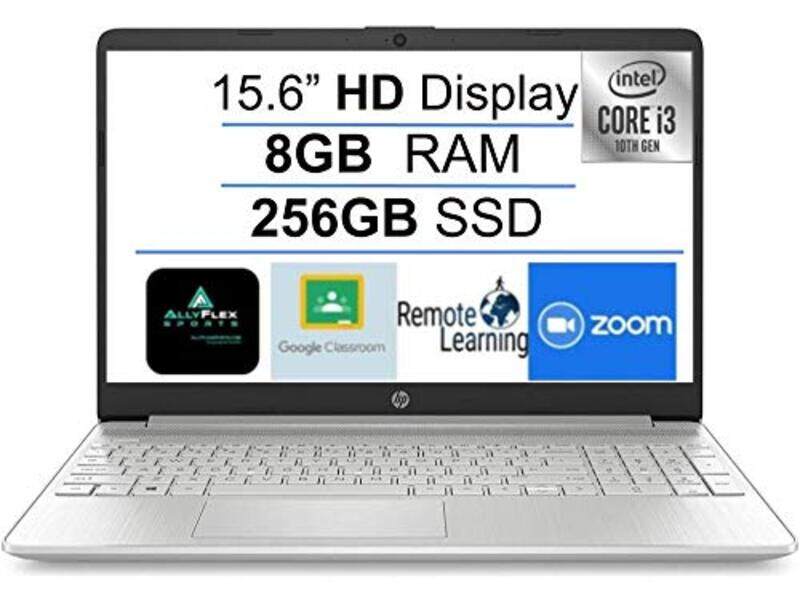 

HP 15 i3 Notebook Laptop, 15.6" HD Display, Intel Dual-Core i3-1005G1 10th Gen, 256GB PCIe SSD, 8GB RAM, Intel UHD Graphics, Win 10 S, Silver