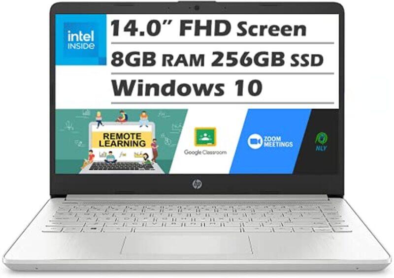 

HP 2021 Newest Laptop, 14" Full HD Display, Intel Core i3 11th Gen 4.1GHz, 256GB SSD, 8GB RAM, Intel HD Graphics, Win 10 in S Mode + Nly MP, Silver