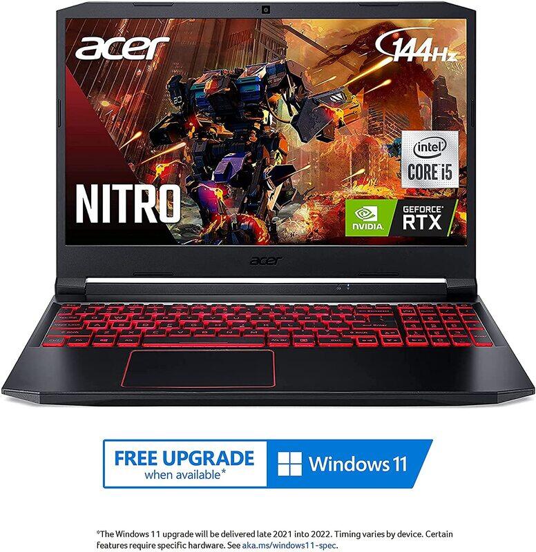 

Acer Nitro 5 Gaming Laptop, 15.6" Full HD Display, Intel Core i5-10300H 2.5GHz, 1 TB HDD + 256 GB SSD, 8GB RAM, NVIDIA RTX 3050 4GB Graphics, Win10, B